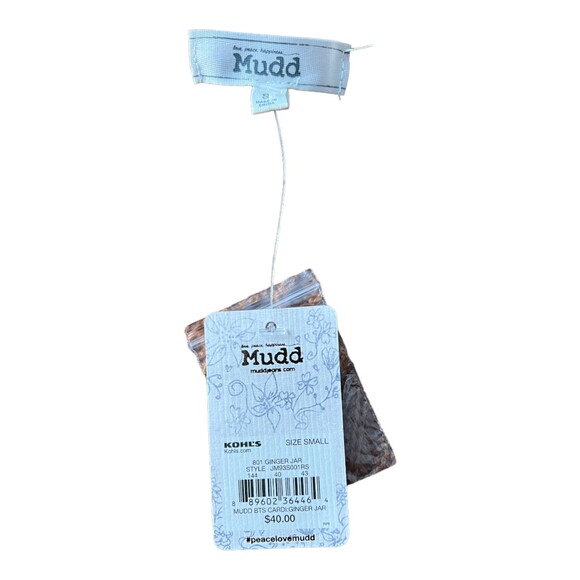 Mudd Knit Cardigan Sweater Cardi Knit Button Down Mustard Ginger Size Small - Picture 7 of 9